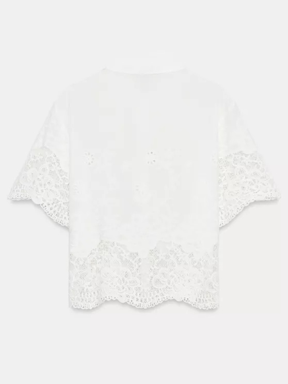 ZARA EMBROIDERED EYELET SHIRT - Picture 10 of 13
